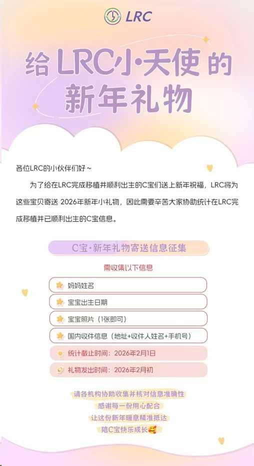 LRC新年礼物信息征集